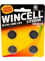 Wincell CR2016 Coin Battery: 4 Pack