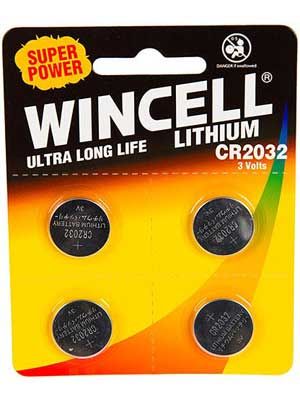 Wincell CR2032 Coin Battery: 4 Pack