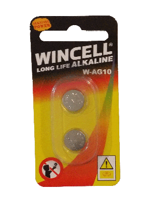 Wincell AG10 Coin Battery: 2 Pack