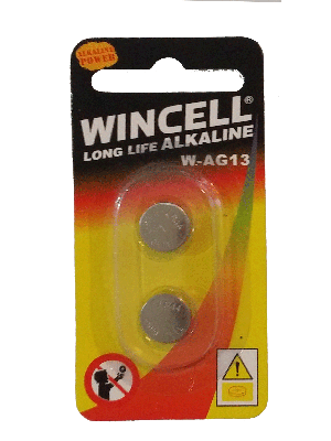 Wincell AG13 Coin Battery: 2 Pack