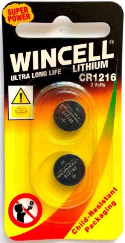 Wincell CR1216 Coin Battery: 2 Pack