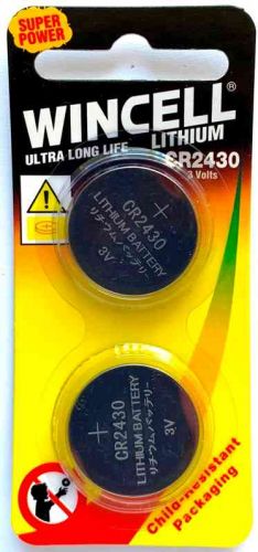 Wincell CR2430 Coin Battery: 2 Pack